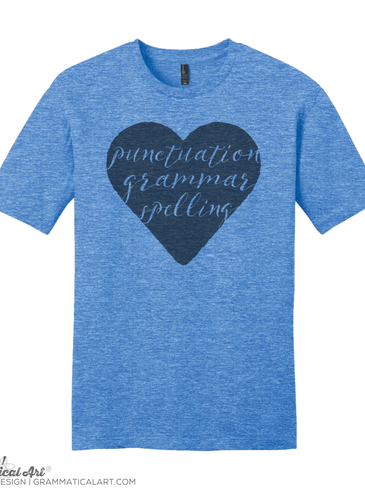 Women’s Punctuation Grammar Spelling Shirt | Grammatical Art